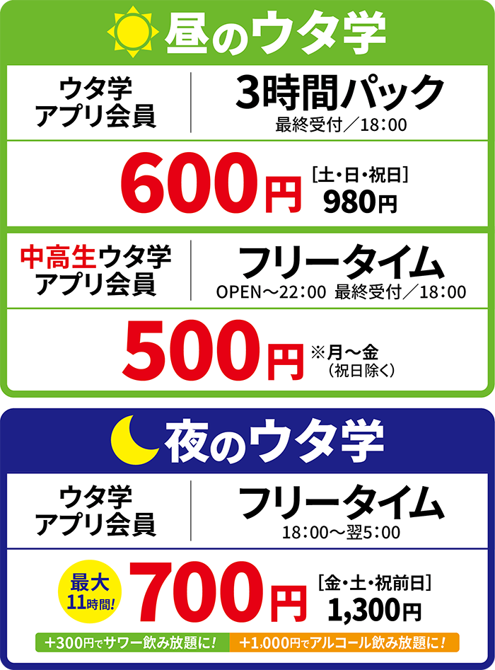 料金表