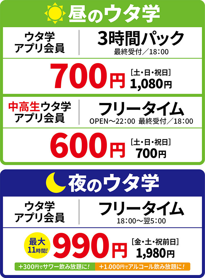 料金表