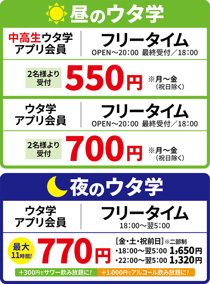 料金表