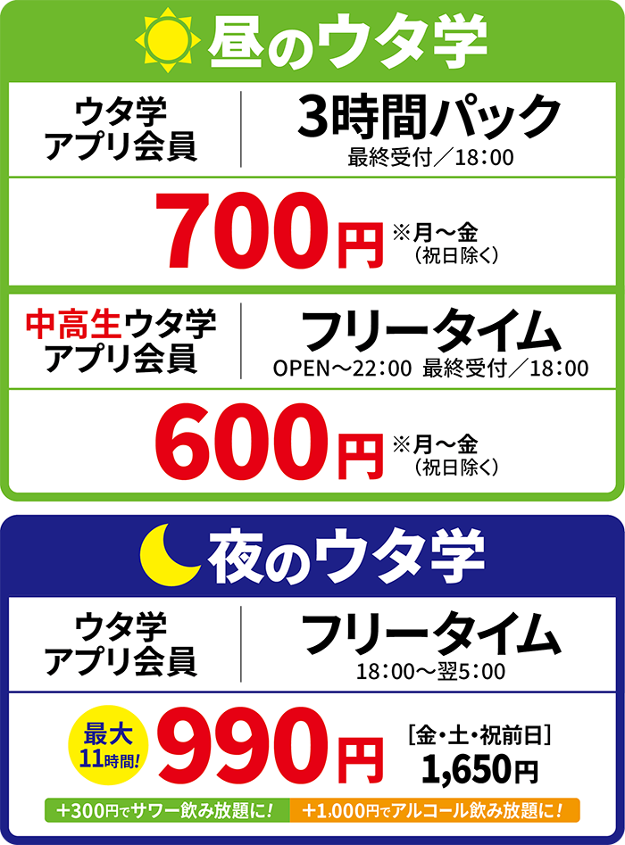 料金表