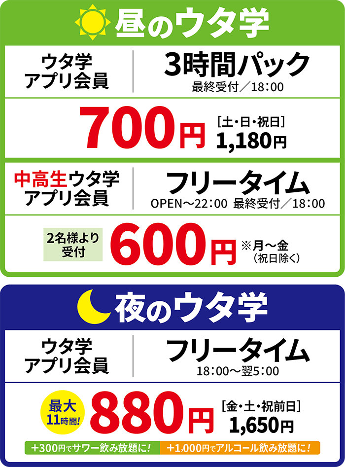 料金表