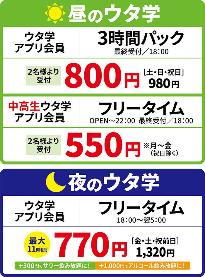 料金表