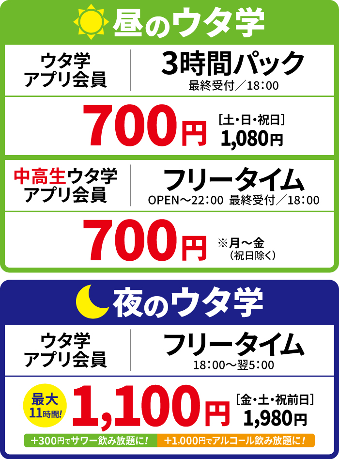 料金表