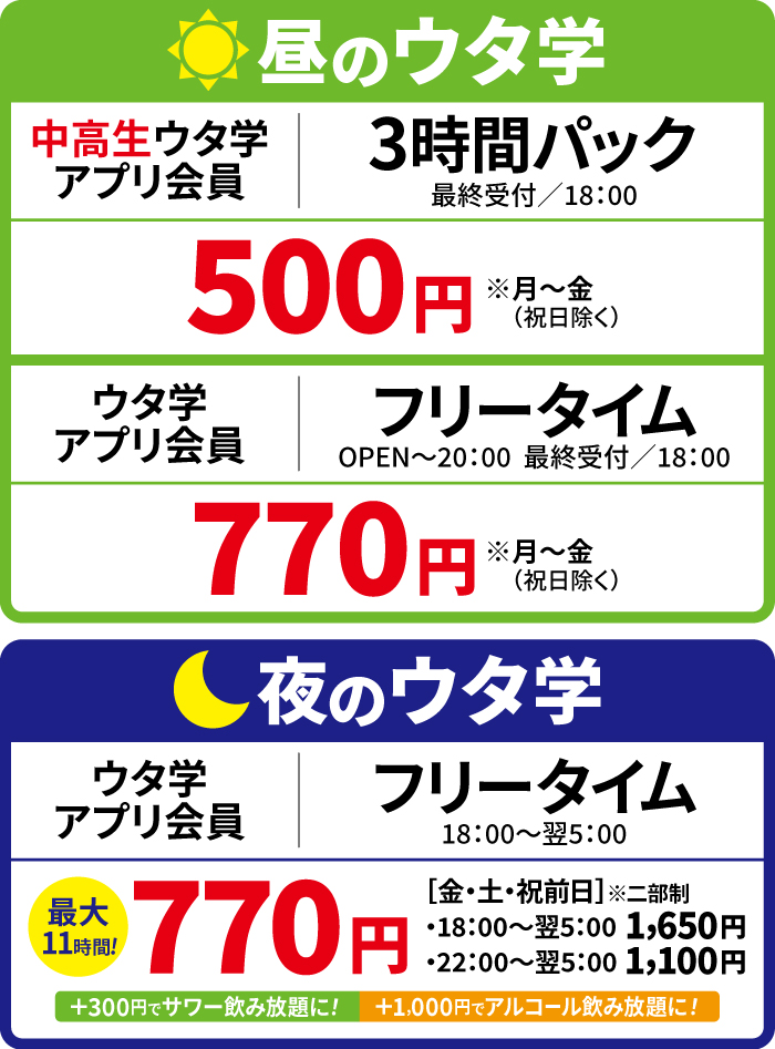 料金表