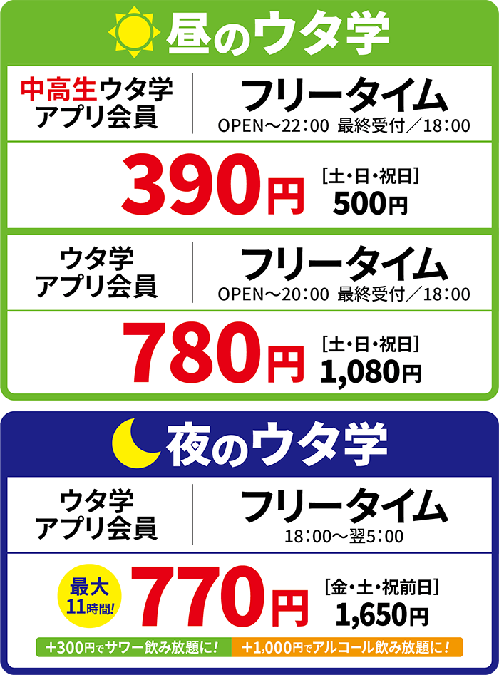 料金表