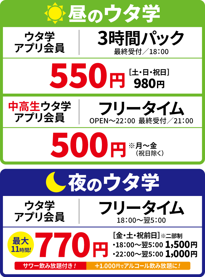 料金表