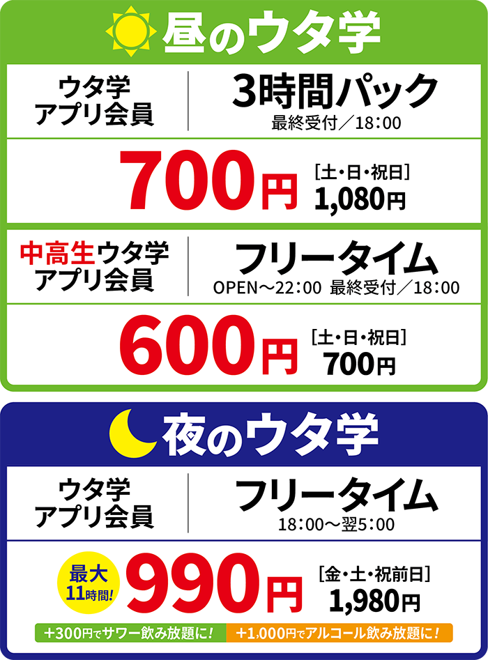 料金表