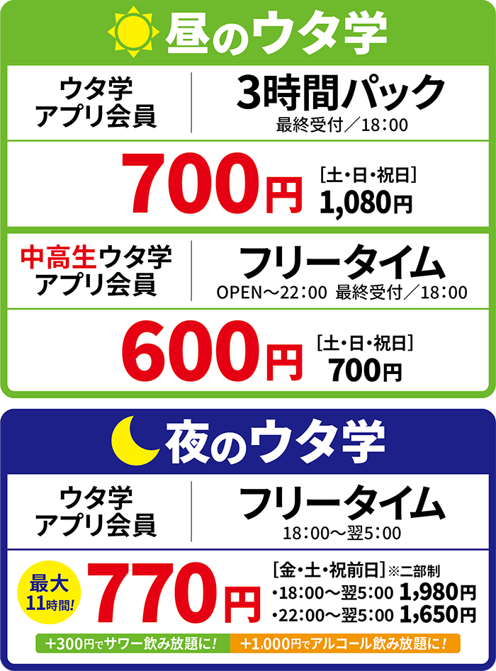 料金表