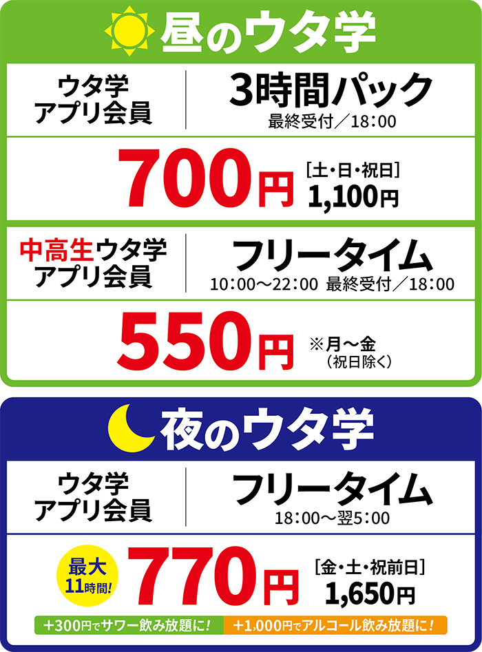 料金表