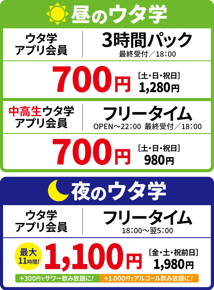 料金表