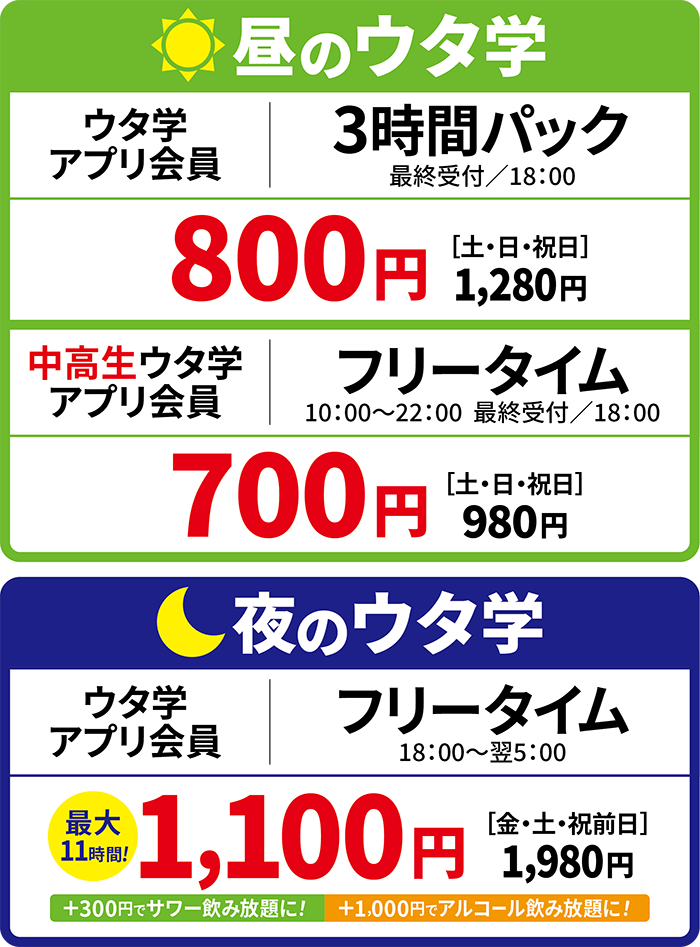 料金表