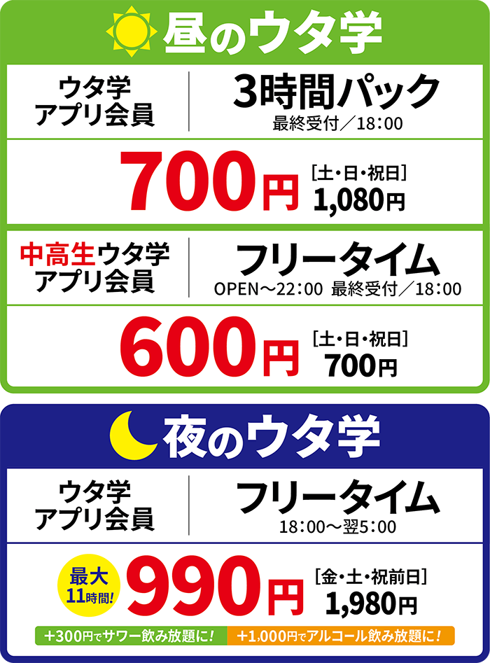 料金表