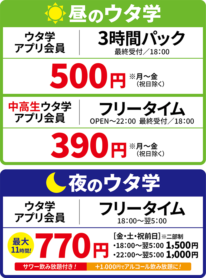 料金表