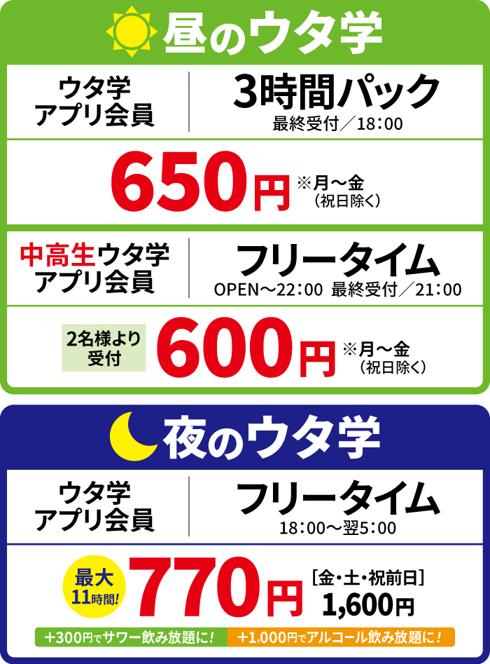 料金表