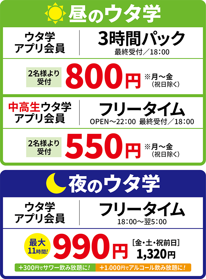 料金表