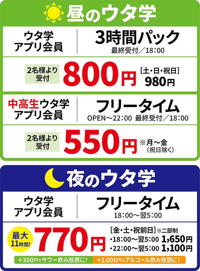 料金表