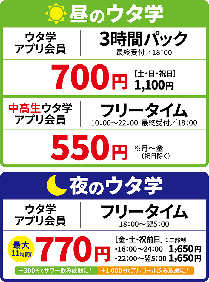 料金表