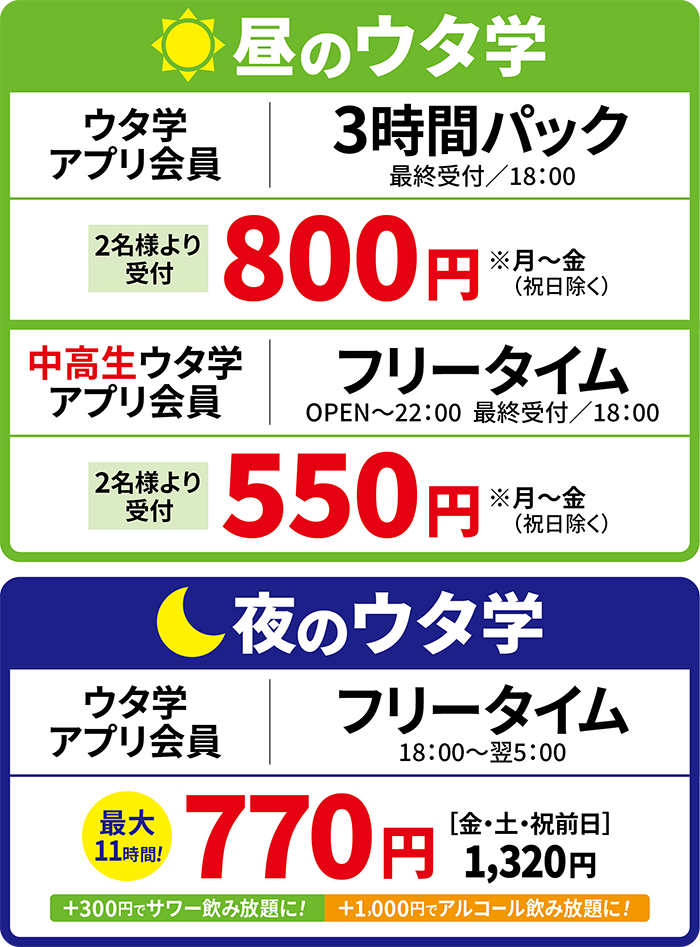 料金表