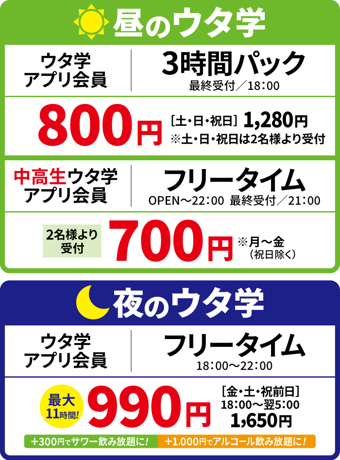 料金表