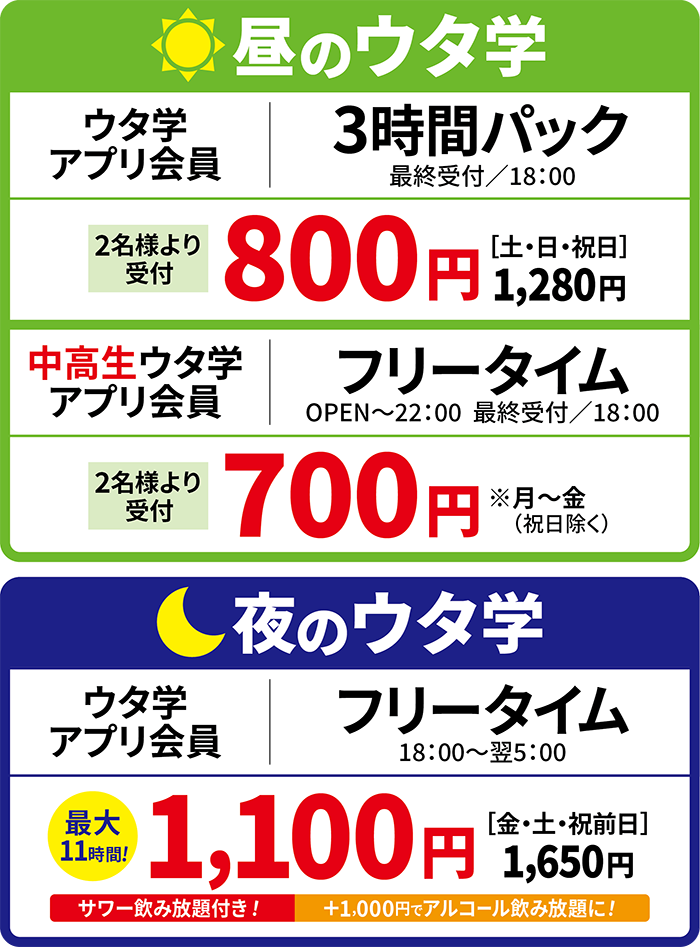 料金表
