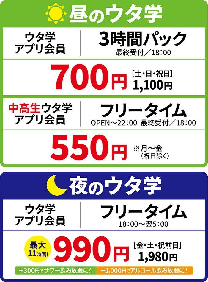 料金表